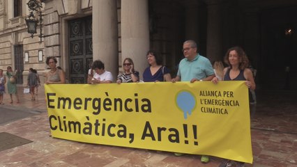 Colectivos en defensa del clima piden ante el ayuntamiento que se declare el estado de emergencia climática.