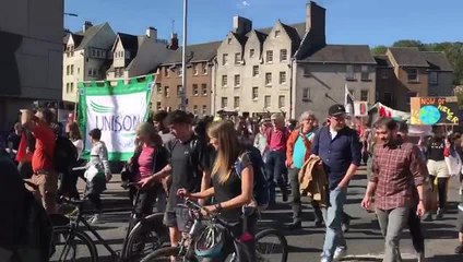 Climate protest in Edinburgh