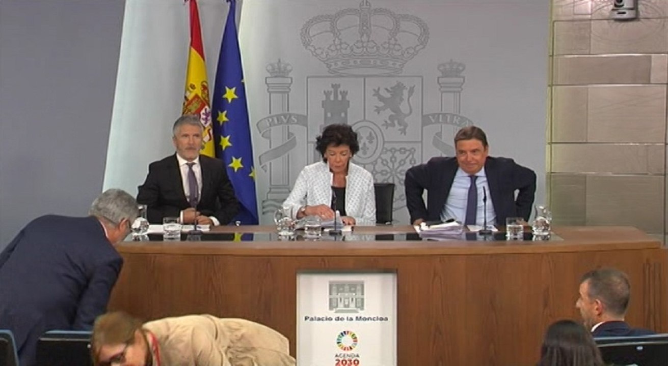 Marlaska, Celaá y Planas en rueda de prensa