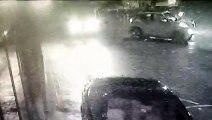 Polisten kaçan kadın sürücü aracıyla çay bahçesinin duvarına çarptı - BARTIN
