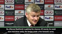 Solskjaer not worried by Rashford's goal drought