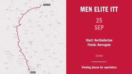 Así será la contrarreloj masculina en el Mundial de ciclismo de Yorkshire