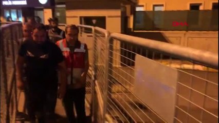 Küçükçekmece'de düğün konvoyundaki magandaların adliyeye sevk edilirken çekilen görüntüleri.