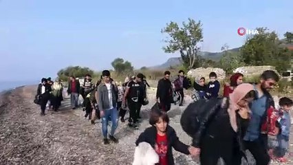 Lastik bot battı, 39 düzensiz göçmen ölümden döndü