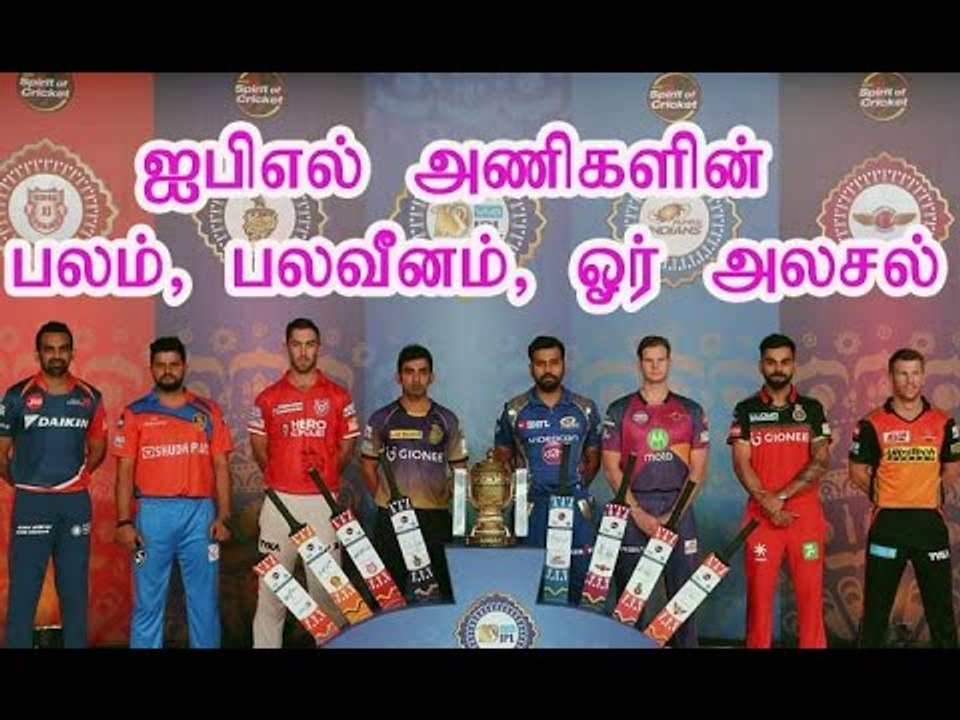 ஐபிஎல் அணிகளின் பலம், பலவீனம், ஓர் அலசல்