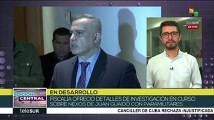 Justicia venezolana reitera nexo de Guaidó y narcoparamilitares
