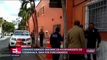 Comando armado ingresa a Ayuntamiento de Cuernavaca para “levantar” a funcionario