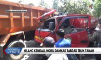 Hilang Kendali, Mobil Damkar Tabrak Truk Tanah