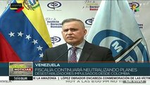 Venezuela: fiscalía atenta a planes desestabilizadores desde Colombia