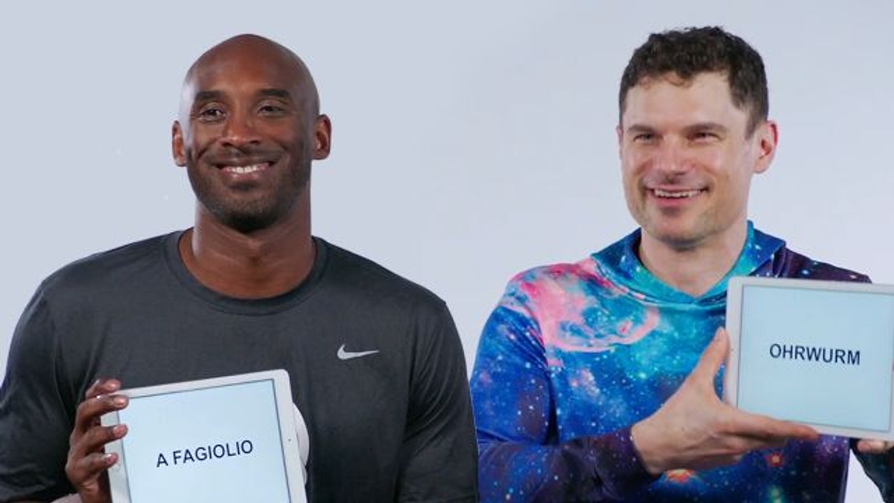 Kobe Bryant and Flula Borg Teach You Italian and German Slang
