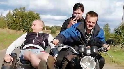 Motorcycle Tow Goes into the Trees