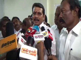 ஜெயக்குமாருக்கு மண்டை ஓடு சின்னம்; செந்தில் பாலாஜி பேட்டி