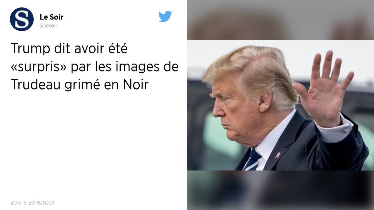 Donald Trump « surpris » par les images de Justin Trudeau grimé en Noir