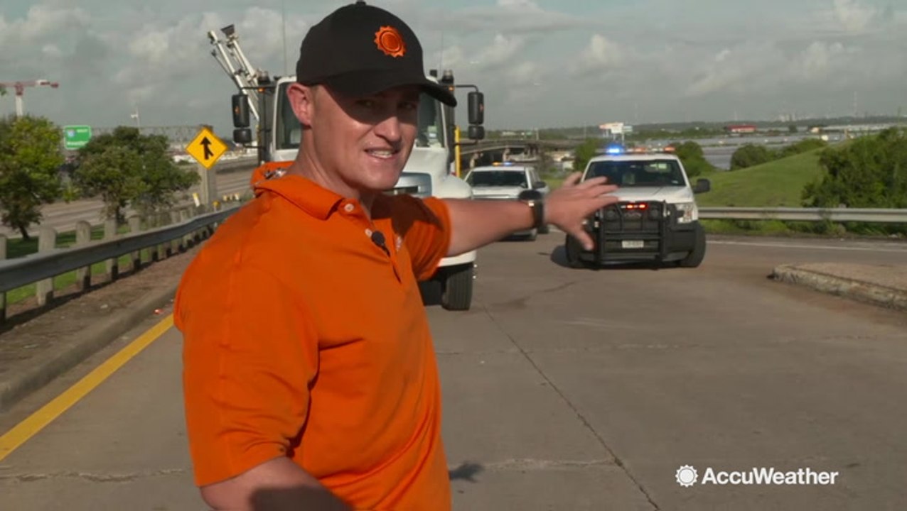 Jonathan Petramala reports from the scene where barges crashed into major interstate