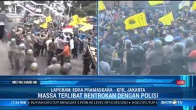 Polisi Bubarkan Paksa Unjuk Rasa di Depan KPK
