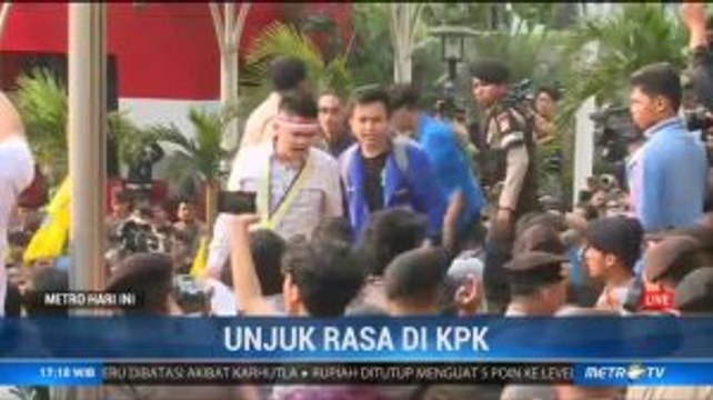 Massa Pendukung RUU KPK Unjuk Rasa di Depan KPK