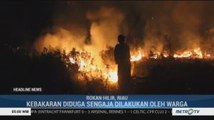 Lahan Semak Belukar di Rokan Hilir Diduga Sengaja Dibakar