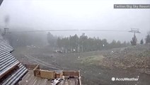 Winter is coming: snow starts falling at ski resort