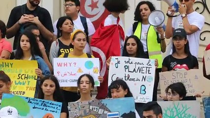 Tunus'ta iklim değişikliği protestosu