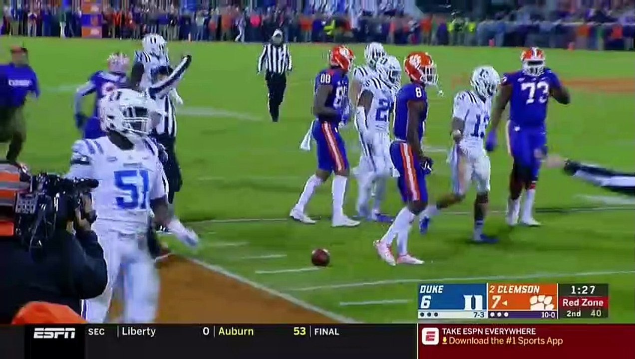 Travis Etienne vs Duke 2018