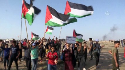 Gazze sınırındaki 'Büyük Dönüş Yürüyüşü' gösterileri