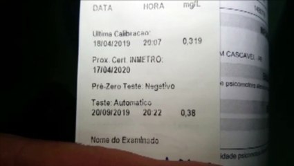 PRF encaminha homem para delegacia acusado de embriaguez ao volante