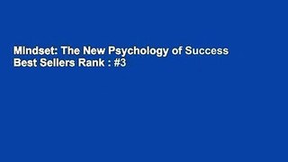 Mindset: The New Psychology of Success  Best Sellers Rank : #3