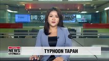 Typhoon Tapah approaches southern coast of Korean Peninsula, heavy rain expected