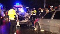 Kaza Yerine Gelen Polis Aracına Başka Bir Otomobil Çarptı