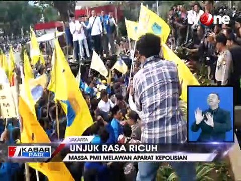 Massa PMII Terlibat Bentrokan dengan Polisi