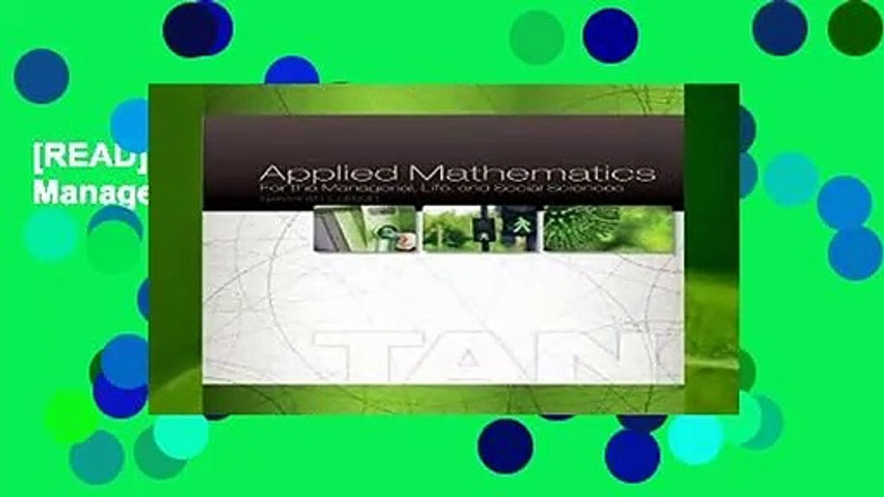 [READ] Applied Mathematics for the Managerial, Life, and Social Sciences