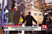 Barranco: retiran avisos luminosos que perjudicaban a vecinos