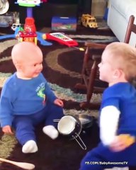 Funny Baby Trying to Help Mommy Cook - Baby Awesome Video