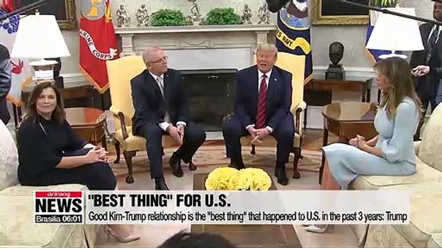 President Trump says his good relationship with Kim Jong-un is the best thing that has happened to U.S. in the past 3 years