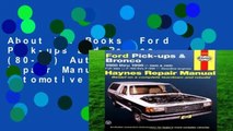 About For Books  Ford Pick-ups and Bronco (80-96) Automotive Repair Manual (Haynes Automotive