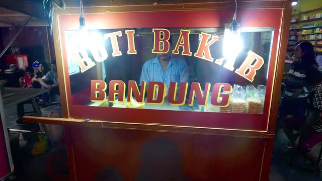 Indonesian Roadside Snacks Street Food - Toast Bread with Fruit Jam and Chocolate and Cheese