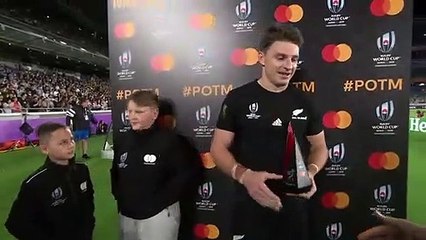 Beauden Barrett wins Mastercard Player of the Match against South Africa