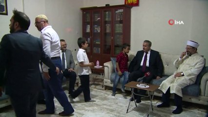 Diyanet İşleri Başkanı Erbaş, din görevlisinin evine misafir oldu