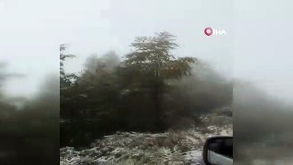 Macahel'e mevsimin ilk karı yağdı