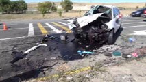 Kırıkkale'de otomobiller kafa kafaya çarpıştı: 7 yaralı