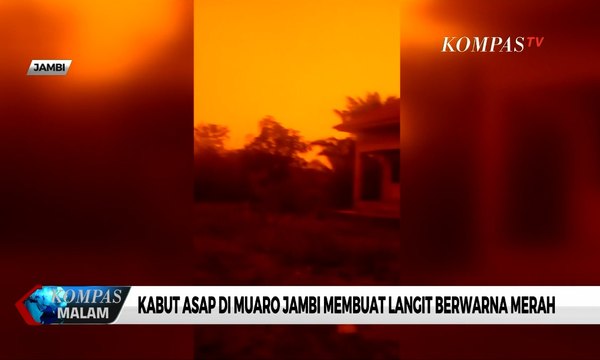 Ngeri! Kebakaran Hutan dan Lahan di Muaro Jambi Membuat Langit Berwarna Merah