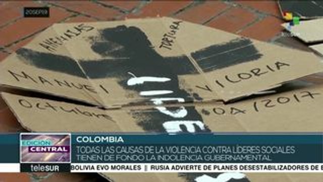 Colombia: organizaciones promueven acciones para proteger a líderes