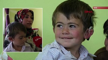 İlk kez duyan minik Yusuf'un ilk sözleri