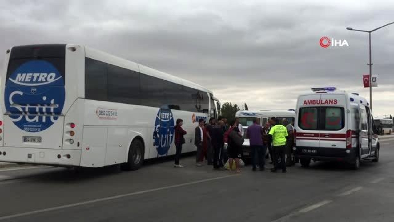 Karaman'da yolcu otobüsü ile otomobil çarpıştı