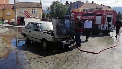 Seyir halindeki otomobil yandı - ISPARTA