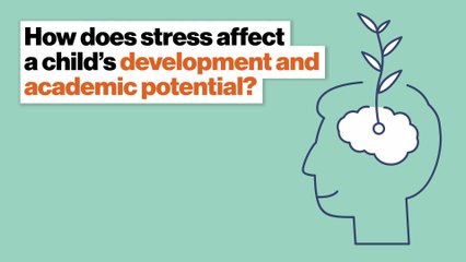 How does stress affect a child’s development and academic potential?