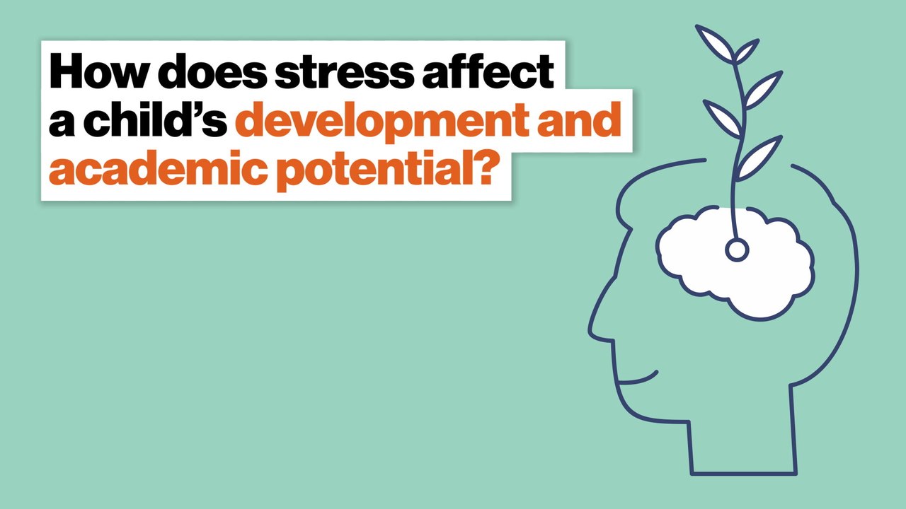 How does stress affect a child’s development and academic potential?
