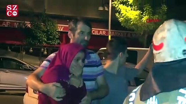 Yanan otomobili görünce gözyaşlarına boğuldu