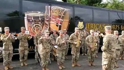 US Army playing Indian National anthem