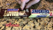 Canadian trying American snacks : Snickers White and Snickers Almond Butter